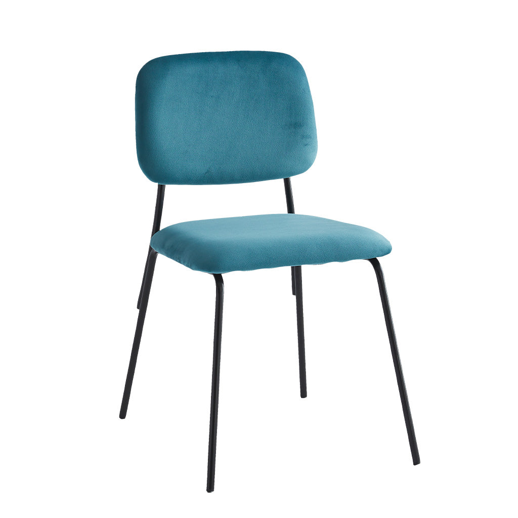 Silla Silavi terciopelo azul