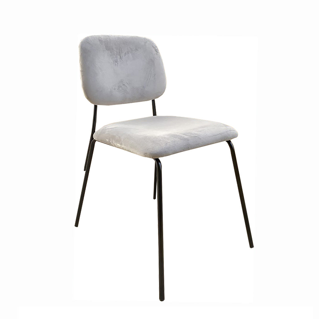 Silla Silavi terciopelo gris
