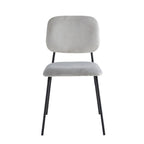 Silla Silavi terciopelo gris